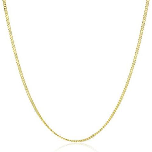 14K Solid Yellow Gold 1.5mm Cuban Curb Link Chain Necklace- Made in Italy- 16''-30''