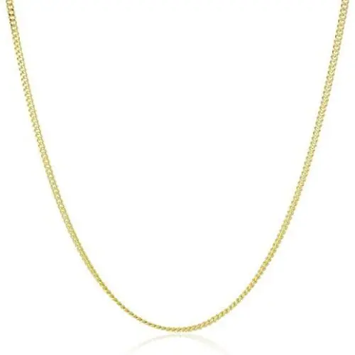 14K Solid Yellow Gold 1.5mm Cuban Curb Link Chain Necklace- Made in Italy- 16''-30'' 14K Solid Yellow Gold 1.5mm Cuban Curb Link Chain Necklace- Made in Italy- 16''-30''