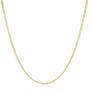 14K Solid Yellow Gold 1.5mm Cuban Curb Link Chain Necklace- Made in Italy- 16''-30''