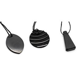Karelian Heritage Shungite Pendant Set for Chakra Balancing