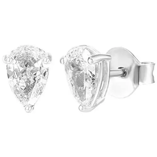 14K Gold Plated Sterling Silver Cubic Zirconia Stud Earrings for Women