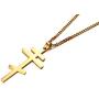 XUANPAI Mens Stainless Steel Cross Pendant Necklace Russian Orthodox Cross Religious Jewelry,Curb Chain 24''