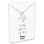 Happy Kisses Horse Necklace – Horse Gift for Horseback Riders – Cute Outline Pendant for Women & Girls - Sweet Message Card