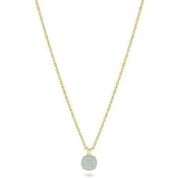Femme Luxe Simulated Birthstone Pendant for Women, All Birthstone, 14K Yellow Gold, 18'' Gold Filled Chain, 7mm Round Gemstone, Hypoallergenic, Gift Ready Packaging