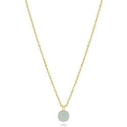 Femme Luxe Simulated Birthstone Pendant for Women, All Birthstone, 14K Yellow Gold, 18'' Gold Filled Chain, 7mm Round Gemstone, Hypoallergenic, Gift Ready Packaging