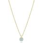Femme Luxe Simulated Birthstone Pendant for Women, All Birthstone, 14K Yellow Gold, 18'' Gold Filled Chain, 7mm Round Gemstone, Hypoallergenic, Gift Ready Packaging