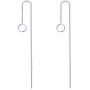 VU100 Dainty Threader Earrings for Women Teen Girls, Stainless Steel Hypoallergenic for Sensitive Ears, Long Chain Piercing Dangle Arrow, Spike, Cone Earrings Gifts