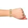 Efulgenz Indian Bollywood Traditional Ethnic Gold Plated Pearl Studded Bracelets Bangle Set Wedding Jewelry for Women