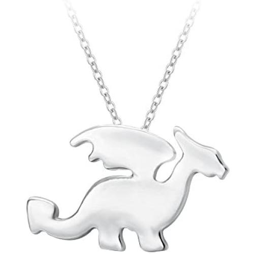 SENFAI Pterosaur Dragon Animal Charm Pendant Necklace Handmade Jewelry 18 in