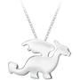 SENFAI Pterosaur Dragon Animal Charm Pendant Necklace Handmade Jewelry 18 in