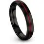 Chroma Color Collection Tungsten Carbide Wedding Band Ring 4mm for Men Women Green Red Blue Purple Black Copper Fuchsia Teal Center Line Dome Brushed Polished