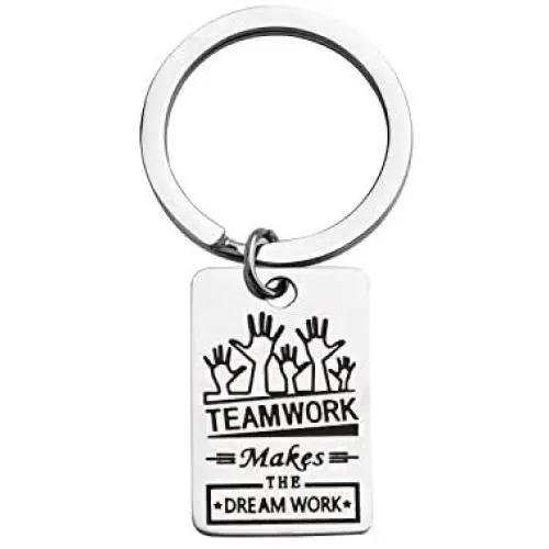 KUIYAI Teamwork Keychain Teamwork Make The Dream Work Keyring Team Gifts KUIYAI Teamwork Keychain Teamwork Make The Dream Work Keyring Team Gifts