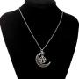 BEKECH Supernatural Inspired Gift Crescent Moon Charm Pentagram Pendant Necklace Devils Trap Symbol Jewelry Gift for Supernatural Lovers TV Show Lovers