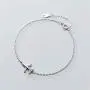 Crystal Airplane Bracelet for Women Girls Sterling Silver Cute Delicate Fly Plane Adjustable Charm Link Bracelets Airline Jewelry Christmas Gifts Souvenir for Best Friend freedom Lover Wanderlust