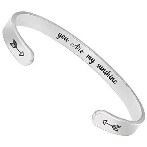 BTYSUN Inspirational Bracelets for Women Teen Girl Personalized Birthday Cuff Bangle Mantra Quotes Jewelry Friend Gifts for Her Mom BTYSUN Inspirational Bracelets for Women Teen Girl Personalized Birthday Cuff Bangle Mantra Quotes Jewelry Friend Gifts for Her Mom