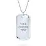 Personalized Mens Large Army Dog Tag Pendant Necklace For Men Engravable 925 Sterling Silver Bead Ball Chain 24 Inch Personalized Mens Large Army Dog Tag Pendant Necklace For Men Engravable 925 Sterling Silver Bead Ball Chain 24 Inch