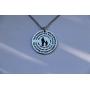 Daughter Necklace From Dad - Silver Color Laser Engraved Personalized Pendant Charm From Father