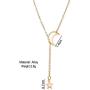 Chargances Bohemia Women Gold Y Lariat Necklace Moon and Star Necklace Gold Long Choker Necklace Fashion Crescent Moon Star Jewelry for Weeding Prom Party Delicate Necklace Jewelry for Women and Girls