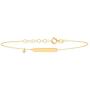 GELIN 14K Solid Yellow Gold with Diamond Adjustable Chain Bracelet | Gold Bracelets for Women | Charms Jewelry