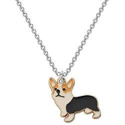 FUSTMW Dog Lovers Necklace Gifts Dachshund Corgi Chihuahua Necklace Dog Owners Jewelry Pet Lovers Gifts