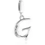 Globalwin Jewellery 925 Sterling Silver Charm Pendant A to Z Clear CZ 26 Letter Alphabet Bead Charms Fit Bracelets Necklace DIY Jewelry Pendant