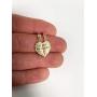 Ice on Fire Jewelry 10k Solid Gold Breakable Best Friends Heart Pendant