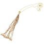 Hatroom Glass Beaded Tassel Pendant Necklace for Women with Long Chain Made in Italy