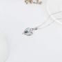 Waysles I Love You to The Moon and Back Pendant Necklace, 925 Sterling Sliver Jewelry Heart Necklace with Cubic Zirconia for Mother Girlfriend Wife Sister