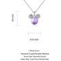 HERAYLI Mickey Mouse Pendant Necklace for Girls/Women,Made with Swarovski Crystal Lovely Women Necklace Jewelry Gift (Purple)
