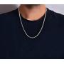 Authentic Solid Sterling Silver Rope Diamond-Cut Braided Twist Link .925 ITProLux Necklace Chains 1MM - 5MM, 16'' - 30'', Made in Italy, Men & Women