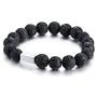 VNOX Egyptian Eye of Horus Eye of Ra Ankh Cross Lave Rock Stone Essential Oil Diffuser Beaded Stretch Bracelet
