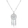 Sterling Silver Dream Catcher Necklace for Girls Women with 16'' Chain, Inspirational Jewelry Gift Boxed