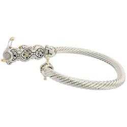 John Medeiros Beautiful Beijos Collection Three Stone Cubic-Zirconia Wire Bracelet with Hidden Clasp Closure …