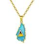 Saint Lucia Map Flag Necklace for Women Girl Gold Color Stainless Steel Jewelry St. Lucia Pendant Chains Jewellery
