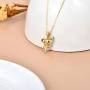 SISGEM 14K Solid Gold Koala Necklace Koala Pendant for Women,Simple Cute Style Koala Bear Necklace Birthday Gifts Jewelry for Boy & Girls (Yellow, 14K-Gold)