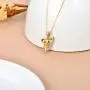 SISGEM 14K Solid Gold Koala Necklace Koala Pendant for Women,Simple Cute Style Koala Bear Necklace Birthday Gifts Jewelry for Boy & Girls (Yellow, 14K-Gold)