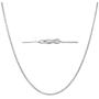 Viosi Sterling Silver 1mm Box Chain Necklace, 14'' - 30'' with Free Magnetic Clasp