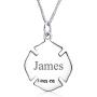 Personalized Medal Firefighter Fire Dept Shield Medallion Pendant Necklace For Women Firemens Wife 925 Sterling Silver