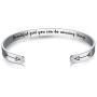 WingLoveLemonmini Inspiring Stainless Steel Cuff Bracelet Carved Spell Cuff Bracelet Friendship Bracelet Personalized Christmas Gift Friendship Gift Inspirational Gift for Women for girls for boy