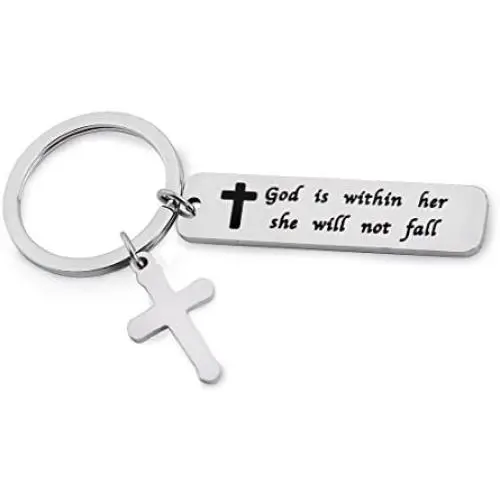 Zuo Bao Christian Necklace Psalm 46:5 God is Within Her She Will Not Fall Necklace Bible Verse Necklace for Strong Woman Zuo Bao Christian Necklace Psalm 46:5 God is Within Her She Will Not Fall Necklace Bible Verse Necklace for Strong Woman
