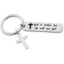 Zuo Bao Christian Necklace Psalm 46:5 God is Within Her She Will Not Fall Necklace Bible Verse Necklace for Strong Woman