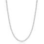 NYC Sterling Womens Magnificent 2mm Round Cubic Zirconia Tennis Necklace