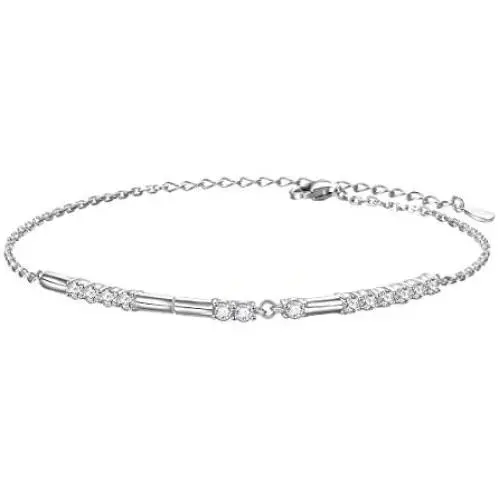 S925 Sterling Silver Morse Code Sterling Silver Bracelets Gift for Women