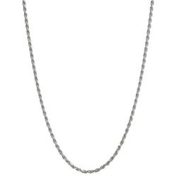 Pori Jewelers Platinum 950 Solid Diamond Cut Rope Chain Necklace -2.0mm Thick