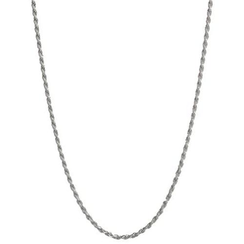 Pori Jewelers Platinum 950 Solid Diamond Cut Rope Chain Necklace -2.0mm Thick