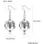 Tatuo 2 Pairs of Disco Ball Earrings 60s or 70s Silver Disco Ball Earrings for Women Tatuo 2 Pairs of Disco Ball Earrings 60s or 70s Silver Disco Ball Earrings for Women