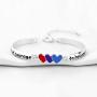 BAUNA Bisexual Pride Bracelet Bisexuality Pride Flag Jewelry for Her It Takes A Lot of Courage to Become Who You Really are Rainbow Gifts