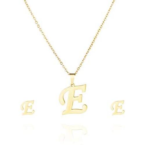 morniface Dainty Initial Necklace Letters A to Z 26 Alphabet Pendant Necklace， Initial Stud Earrings Personalized Necklace for Women Jewelry