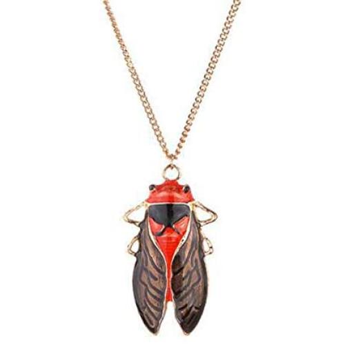 La Espoir Fashion Cicada Insects Pendants Sweater Necklace