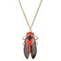La Espoir Fashion Cicada Insects Pendants Sweater Necklace